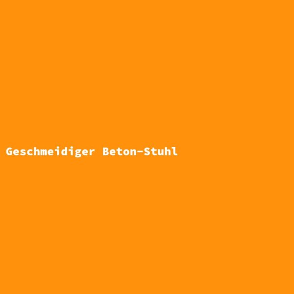 Geschmeidiger Beton-Stuhl
